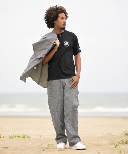 #Re:room（リルーム）の「ヒッコリーペインターワイドデニムパンツ（デニムパンツ・メンズ・ブルー/ブラック・MEDIUM/LARGE/SMALL）」の20枚目の写真