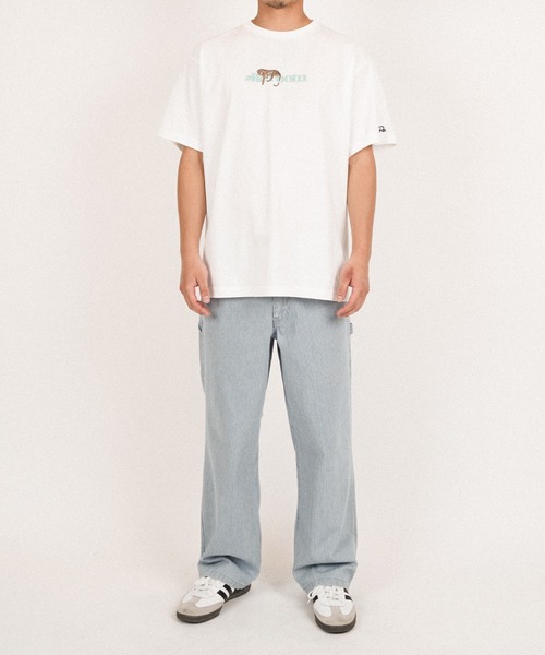 #Re:room（リルーム）の「ヒッコリーペインターワイドデニムパンツ（デニムパンツ・メンズ・ブルー/ブラック・MEDIUM/LARGE/SMALL）」の7枚目の写真