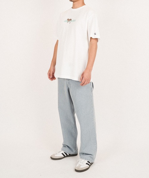 #Re:room（リルーム）の「ヒッコリーペインターワイドデニムパンツ（デニムパンツ・メンズ・ブルー/ブラック・MEDIUM/LARGE/SMALL）」の6枚目の写真