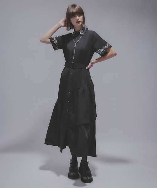 アシメフリルシシュウワンピース アシメフリルシシュウワンピース(HARE)（ワンピース）｜HARE