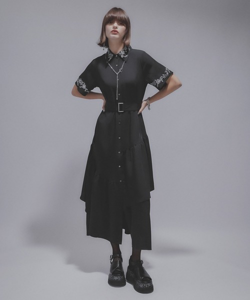 セール】アシメフリルシシュウワンピース(HARE)（ワンピース）｜HARE