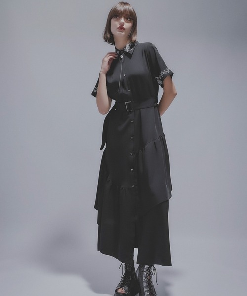 セール】アシメフリルシシュウワンピース(HARE)（ワンピース）｜HARE