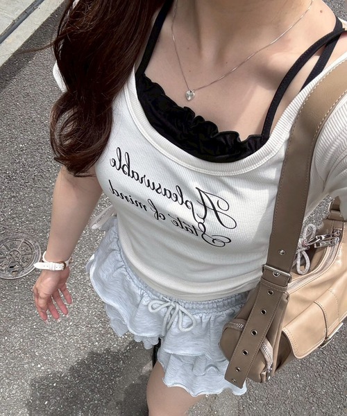 Another Branch olive des olive（アナザーブランチオリーブデオリーブ）の「【新色登場！】【@re.__mi23セレクト】ドロストドッキングT（Tシャツ/カットソー・レディース・アイボリー/ブラック/サックスブルー/ブラウン/ドット/ブラック系その他・FREE）」の2枚目の写真