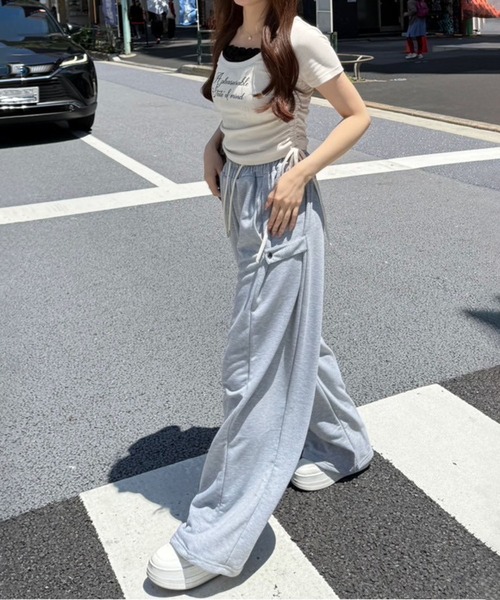 Another Branch olive des olive（アナザーブランチオリーブデオリーブ）の「【新色登場！】【@re.__mi23セレクト】ドロストドッキングT（Tシャツ/カットソー・レディース・アイボリー/ブラック/サックスブルー/ブラウン/ドット/ブラック系その他・FREE）」の19枚目の写真