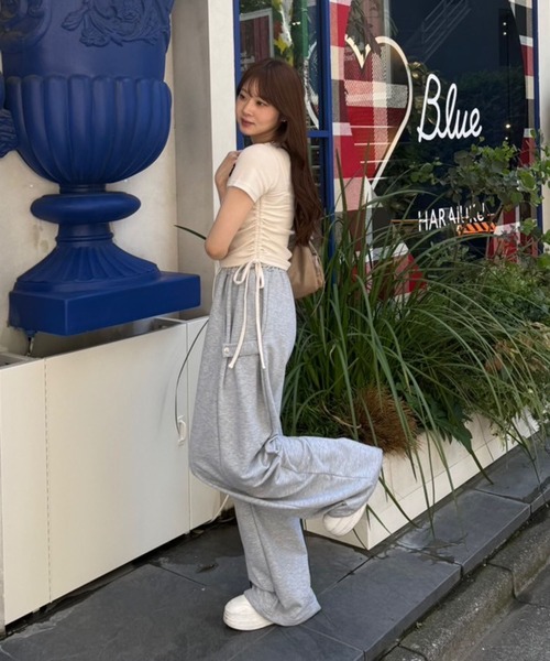 Another Branch olive des olive（アナザーブランチオリーブデオリーブ）の「【新色登場！】【@re.__mi23セレクト】ドロストドッキングT（Tシャツ/カットソー・レディース・アイボリー/ブラック/サックスブルー/ブラウン/ドット/ブラック系その他・FREE）」の22枚目の写真