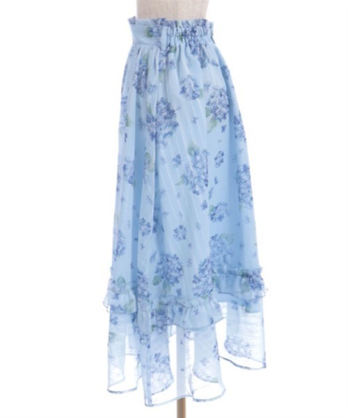 紫陽花柄シアーストライプスカート（スカート）｜axes femme 