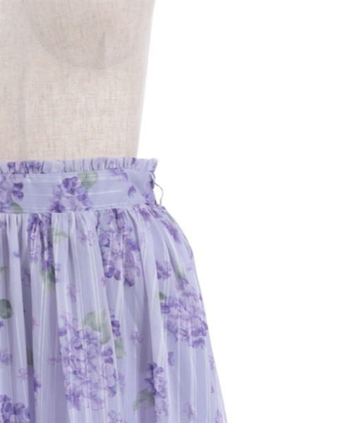 紫陽花柄シアーストライプスカート（スカート）｜axes femme 