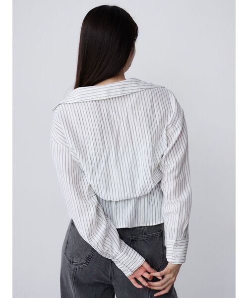 MURUA（ムルーア）の「マルチウェイシアーシャツ（シャツ/ブラウス・レディース・その他/グレー/ホワイト/ライトグリーン・FREE）」の9枚目の写真