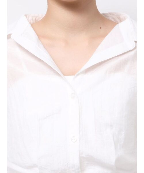 MURUA（ムルーア）の「マルチウェイシアーシャツ（シャツ/ブラウス・レディース・その他/グレー/ホワイト/ライトグリーン・FREE）」の20枚目の写真