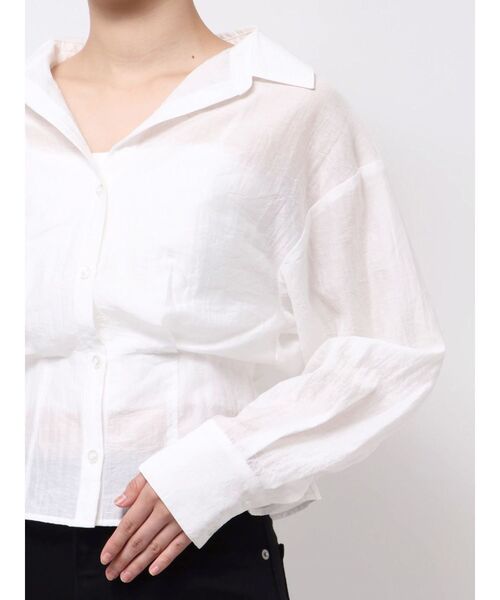 MURUA（ムルーア）の「マルチウェイシアーシャツ（シャツ/ブラウス・レディース・その他/グレー/ホワイト/ライトグリーン・FREE）」の13枚目の写真