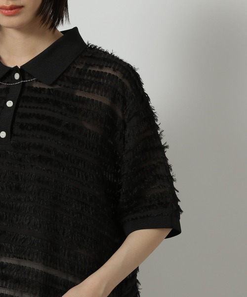 LAKOLE(ラコレ)の「ジャガードポロシャツ / 499546(Tシャツ/カットソー・レディース・ブラウン/ブラック/オフホワイト・FREE)」の17枚目の写真