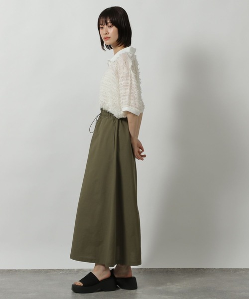 LAKOLE(ラコレ)の「ジャガードポロシャツ / 499546(Tシャツ/カットソー・レディース・ブラウン/ブラック/オフホワイト・FREE)」の5枚目の写真