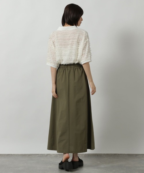 LAKOLE(ラコレ)の「ジャガードポロシャツ / 499546(Tシャツ/カットソー・レディース・ブラウン/ブラック/オフホワイト・FREE)」の6枚目の写真