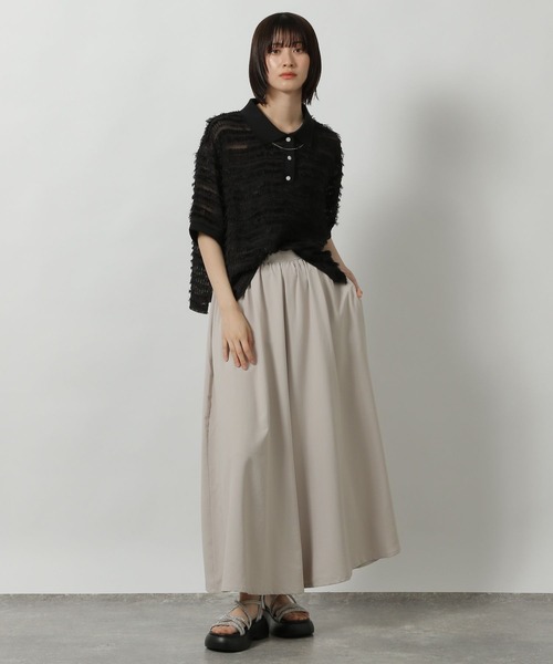 LAKOLE(ラコレ)の「ジャガードポロシャツ / 499546(Tシャツ/カットソー・レディース・ブラウン/ブラック/オフホワイト・FREE)」の9枚目の写真