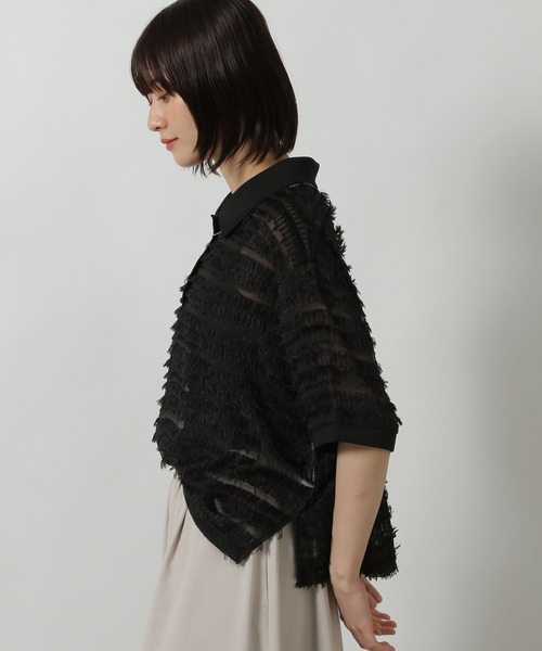 LAKOLE(ラコレ)の「ジャガードポロシャツ / 499546(Tシャツ/カットソー・レディース・ブラウン/ブラック/オフホワイト・FREE)」の12枚目の写真