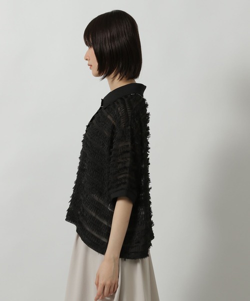 LAKOLE(ラコレ)の「ジャガードポロシャツ / 499546(Tシャツ/カットソー・レディース・ブラウン/ブラック/オフホワイト・FREE)」の13枚目の写真