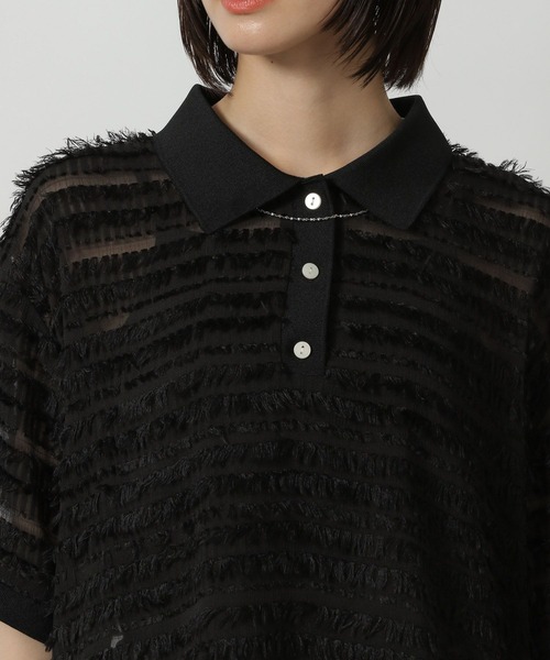 LAKOLE(ラコレ)の「ジャガードポロシャツ / 499546(Tシャツ/カットソー・レディース・ブラウン/ブラック/オフホワイト・FREE)」の16枚目の写真