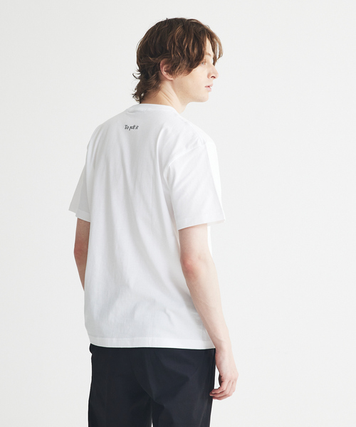 DESIGNWORKS(デザインワークス)の「【スラングロゴ】半袖 Tシャツ(Tシャツ/カットソー・メンズ・ホワイト/ブラック/アイボリー・46/48/50)」の5枚目の写真