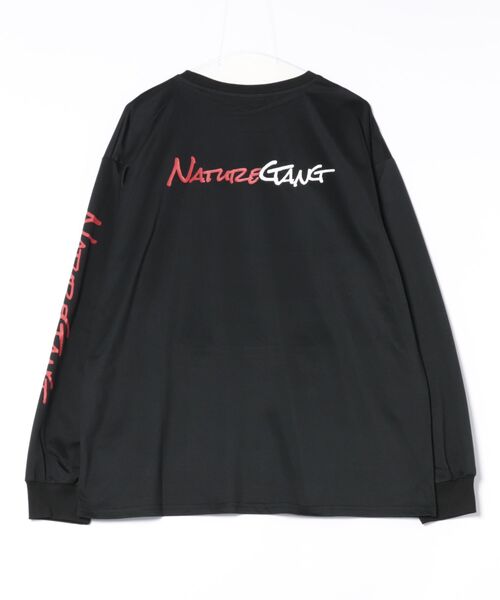 ムラサキスポーツ(ムラサキスポーツ)の「【限定】Nature Gangネイチャーギャング 長袖Tシャツ/ロンT バックプリント NG25ST03(Tシャツ/カットソー・メンズ・ベージュ/ブラック・M/L/XL)」の4枚目の写真
