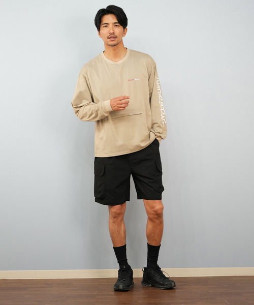 ムラサキスポーツ(ムラサキスポーツ)の「【限定】Nature Gangネイチャーギャング 長袖Tシャツ/ロンT バックプリント NG25ST03(Tシャツ/カットソー・メンズ・ベージュ/ブラック・M/L/XL)」の7枚目の写真