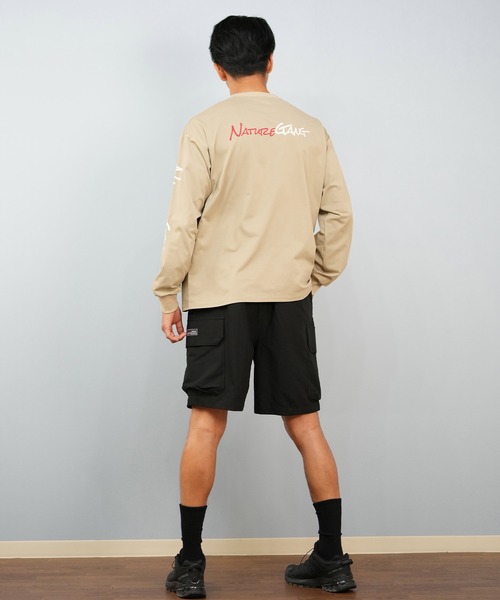 ムラサキスポーツ(ムラサキスポーツ)の「【限定】Nature Gangネイチャーギャング 長袖Tシャツ/ロンT バックプリント NG25ST03(Tシャツ/カットソー・メンズ・ベージュ/ブラック・M/L/XL)」の6枚目の写真