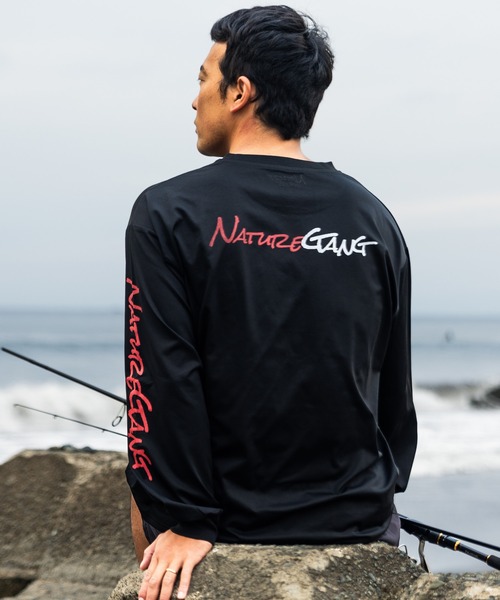 ムラサキスポーツ(ムラサキスポーツ)の「【限定】Nature Gangネイチャーギャング 長袖Tシャツ/ロンT バックプリント NG25ST03(Tシャツ/カットソー・メンズ・ベージュ/ブラック・M/L/XL)」の17枚目の写真