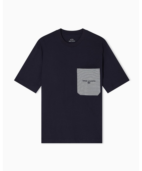 ARMANI EXCHANGE(アルマーニエクスチェンジ)の「【A|X アルマーニ エクスチェンジ】パッチポケットディテール 半袖クルーネックTシャツ/REGULAR+(Tシャツ/カットソー・メンズ・オフホワイト/ダークネイビー・XX-LARGE/LARGE/MEDIUM/SMALL/X-LARGE/X-SMALL)」の7枚目の写真