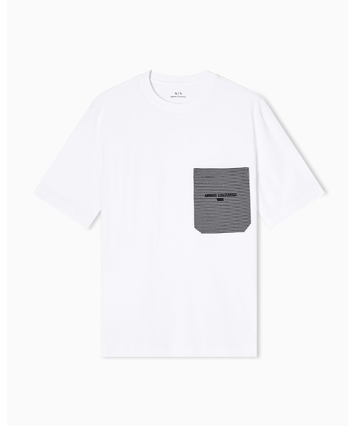 ARMANI EXCHANGE(アルマーニエクスチェンジ)の「【A|X アルマーニ エクスチェンジ】パッチポケットディテール 半袖クルーネックTシャツ/REGULAR+(Tシャツ/カットソー・メンズ・オフホワイト/ダークネイビー・XX-LARGE/LARGE/MEDIUM/SMALL/X-LARGE/X-SMALL)」の10枚目の写真