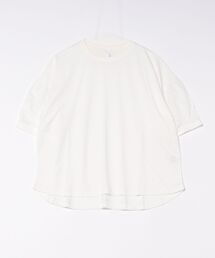 (BD)【ihana】異素材切替 パフスリーブ プルオーバー シャツ