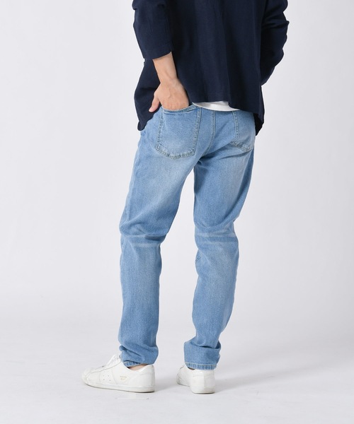 Enjouemen（エンジョウメン）の「"LYCRA"ﾊﾞｯｸｷﾞｬｻﾞｰﾃﾞﾆﾑﾊﾟﾝﾂ（デニムパンツ・メンズ・インディゴブルー/ブルー/ワンウォッシュ/サックスブルー・MEDIUM/LARGE/X-LARGE/XX-LARGE/SMALL）」の10枚目の写真