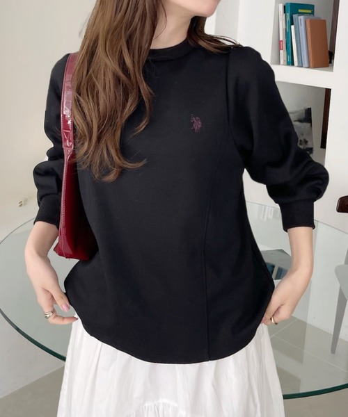 トレーナー スウェット 「U.S. POLO ASSN」ボリュームスリーブ クルーネック スウェット レディース セール】【U.S. POLO ASSN】ボリュームスリーブ クルーネック