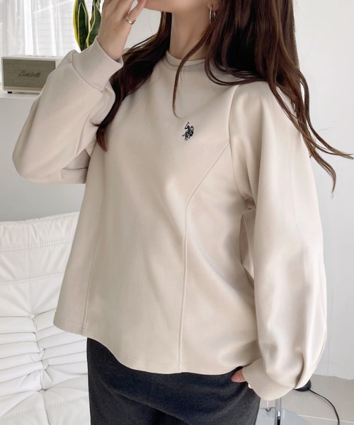 U.S. POLO ASSN.(ユーエスポロアッスン)の「【U.S. POLO ASSN】ボリュームスリーブ クルーネック スウェット(スウェット・レディース・ブラック/ベージュ/ボルドー・M/L)」の11枚目の写真