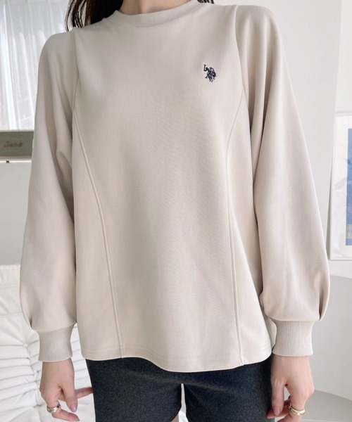 トレーナー スウェット 「U.S. POLO ASSN」ボリュームスリーブ クルーネック スウェット レディース セール】【U.S. POLO ASSN】ボリュームスリーブ クルーネック