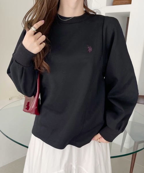 トレーナー スウェット 「U.S. POLO ASSN」ボリュームスリーブ クルーネック スウェット レディース U.S. POLO ASSN. トレーナー スウェット 「U.S. ASSN