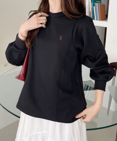 U.S. POLO ASSN.(ユーエスポロアッスン)の「【U.S. POLO ASSN】ボリュームスリーブ クルーネック スウェット(スウェット・レディース・ブラック/ベージュ/ボルドー・M/L)」の14枚目の写真