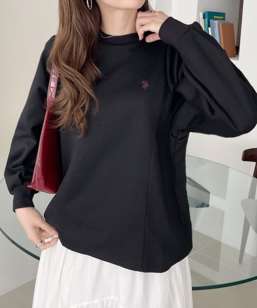 U.S. POLO ASSN.(ユーエスポロアッスン)の「【U.S. POLO ASSN】ボリュームスリーブ クルーネック スウェット(スウェット・レディース・ブラック/ベージュ/ボルドー・M/L)」の5枚目の写真