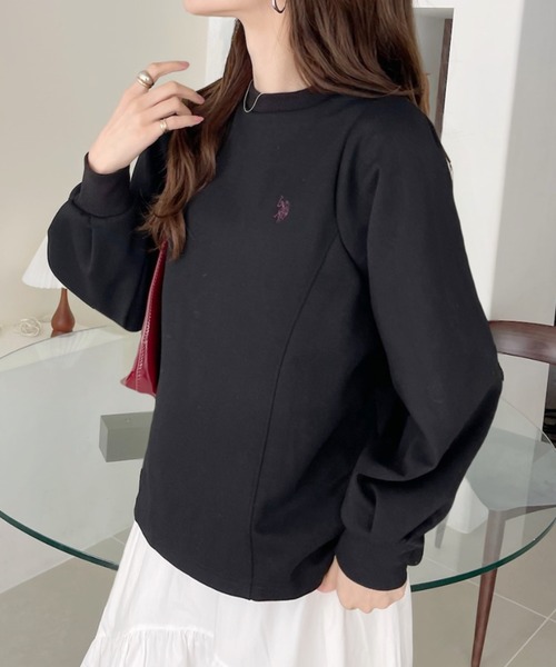 U.S. POLO ASSN.(ユーエスポロアッスン)の「【U.S. POLO ASSN】ボリュームスリーブ クルーネック スウェット(スウェット・レディース・ブラック/ベージュ/ボルドー・M/L)」の6枚目の写真