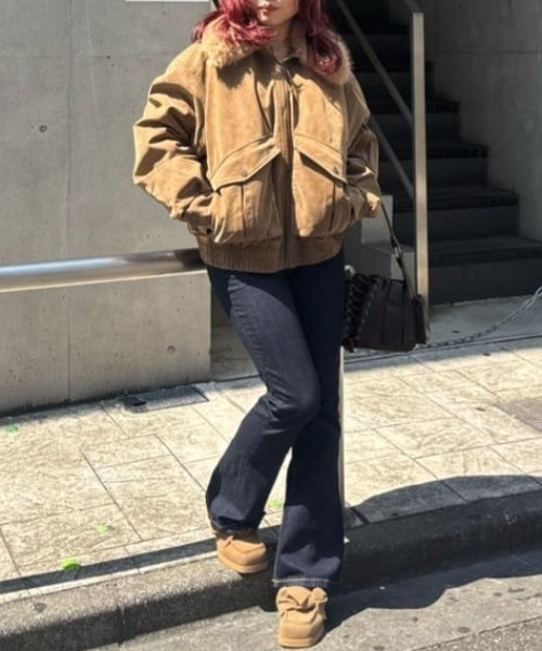 SLY(スライ)の「HW FLARE PT-C WITH ROICA(R)EF ハイウエスト フレアパンツ シー ウィズロイカ イーエフ(デニムパンツ・レディース・ダークブルー・23inch/22inch/26inch/25inch/24inch)」の17枚目の写真