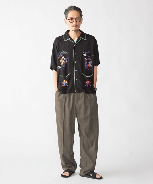 SHIPS(シップス)の「RAJAT: ハンド エンブロイダリー ショートスリーブ シャツ(シャツ/ブラウス・メンズ・ブラック・MEDIUM/LARGE)」の2枚目の写真