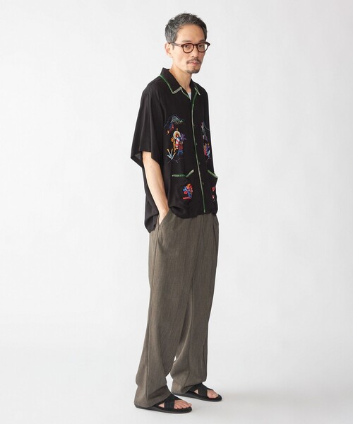 SHIPS(シップス)の「RAJAT: ハンド エンブロイダリー ショートスリーブ シャツ(シャツ/ブラウス・メンズ・ブラック・MEDIUM/LARGE)」の5枚目の写真