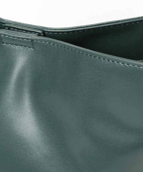 LEPSIM（レプシィム）の「ワンハンドルバケツバッグ　578467（ショルダーバッグ・レディース・ブラック/ライトブラウン/ダークグリーン・ONE SIZE）」の5枚目の写真