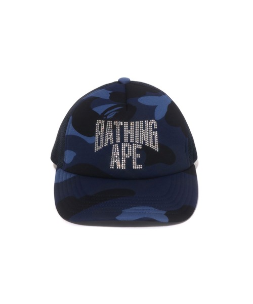 A BATHING APE クリスタルメッシュキャップ COLOR CAMO CRYSTAL BATHING APE LOGO MESH CAP（キャップ）｜A