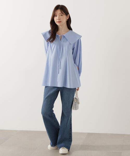 PROPORTION BODY DRESSING（プロポーションボディドレッシング）の「ＦＬＡＲＥ　ＤＥＮＩＭ / 1215230800（その他パンツ・レディース・ブルー/ブルー系その他・MEDIUM/P/S/SMALL）」の4枚目の写真