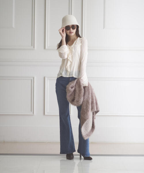 PROPORTION BODY DRESSING（プロポーションボディドレッシング）の「ＦＬＡＲＥ　ＤＥＮＩＭ / 1215230800（その他パンツ・レディース・ブルー/ブルー系その他・MEDIUM/P/S/SMALL）」の2枚目の写真