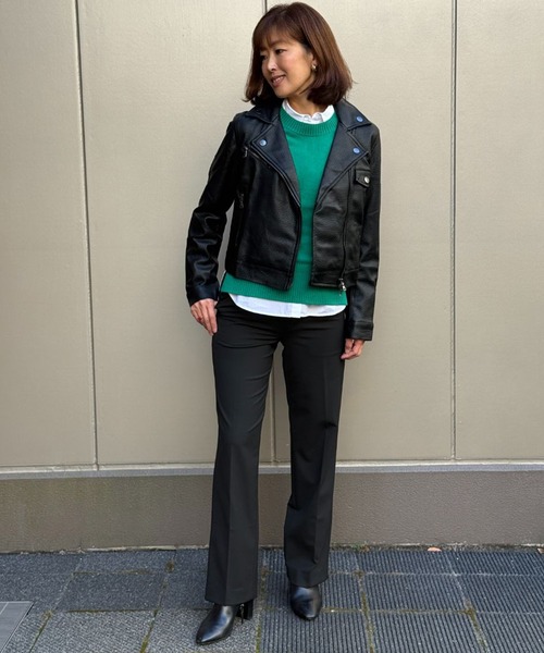 BANANA REPUBLIC FACTORY STORE(バナナリパブリック ファクトリーストア)の「BANANA REPUBLIC FACTORY STORE ストレートハイライズスカルプテッドパンツ(その他パンツ・レディース・ベージュ/ブラック/ネイビー/アイボリー・6/4/2/0/8)」の11枚目の写真