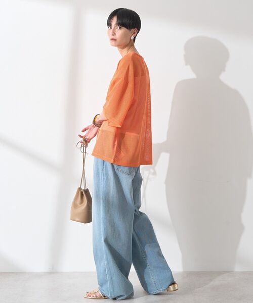 AMERICAN HOLIC（アメリカンホリック）の「SET メッシュプルオーバー+キャミソール（Tシャツ/カットソー・レディース・アイボリー/ネイビー/オレンジ/グリーン・M/L）」の10枚目の写真