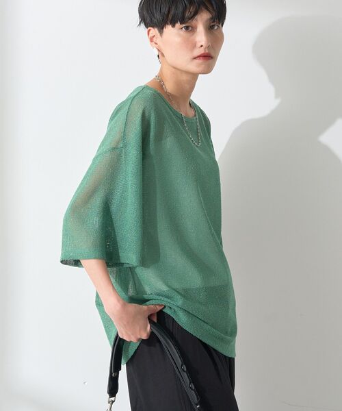 AMERICAN HOLIC（アメリカンホリック）の「SET メッシュプルオーバー+キャミソール（Tシャツ/カットソー・レディース・アイボリー/ネイビー/オレンジ/グリーン・M/L）」の17枚目の写真