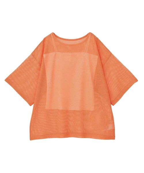 AMERICAN HOLIC（アメリカンホリック）の「SET メッシュプルオーバー+キャミソール（Tシャツ/カットソー・レディース・アイボリー/ネイビー/オレンジ/グリーン・M/L）」の15枚目の写真