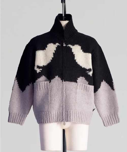 SHINYAKOZUKA(シンヤコヅカ)の「PENGUINCHAN JUMPER(カーディガン/ボレロ・メンズ・ダークブラック/ネイビー/ダークネイビー・S/M/L/XL)」の1枚目の写真