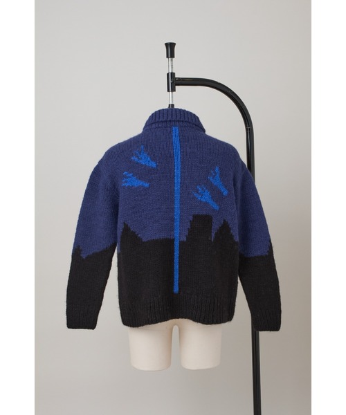 SHINYAKOZUKA(シンヤコヅカ)の「PENGUINCHAN JUMPER(カーディガン/ボレロ・メンズ・ダークブラック/ネイビー/ダークネイビー・S/M/L/XL)」の6枚目の写真